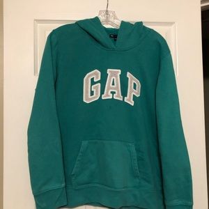 Ladies L Gap hoodie - green - soft and cozy